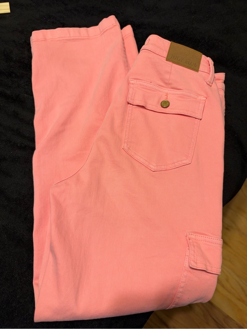 Judy Blue Pink Straight-Leg Cargo Jeans